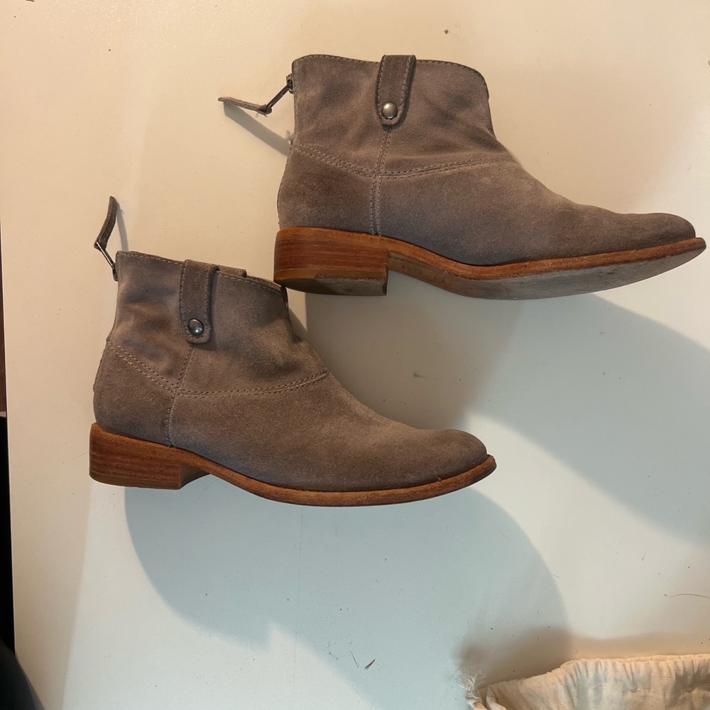 Johnston & Murphy Gray Suede Ankle Boots 7.5 women